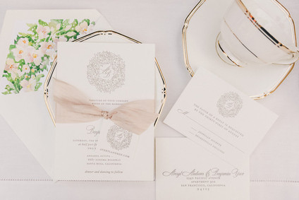 Elegant fall wedding invitation suite