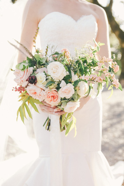 Soft pink bridal bouquet
