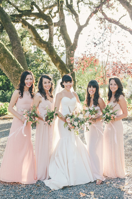 Blush bridesmaids