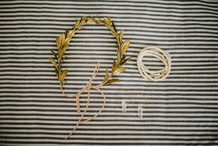 Gold laurel leaf crown