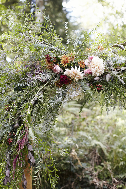 Backyard wedding ceremony
