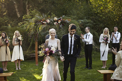 Vintage backyard autumn wedding
