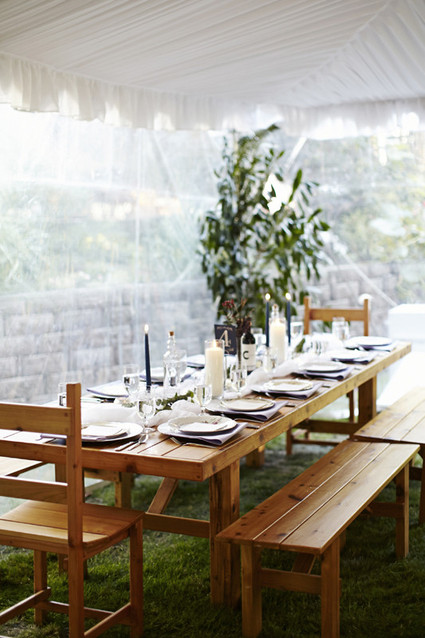 Vintage backyard autumn wedding