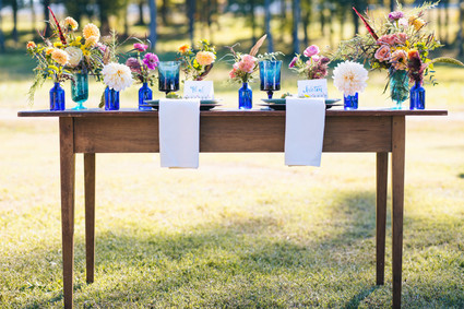Colorful tablescape