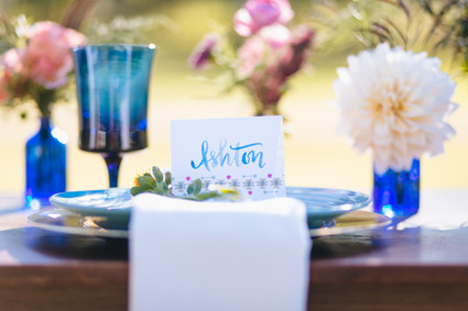 Calligraphy escort cards Inspiration