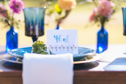 Calligraphy escort cards
