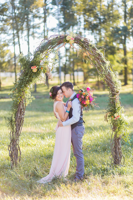 Colorful bohemian fall wedding inspiration