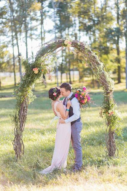 Colorful bohemian fall wedding inspiration