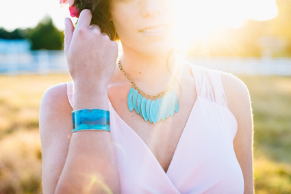 Turquoise bridal accessories