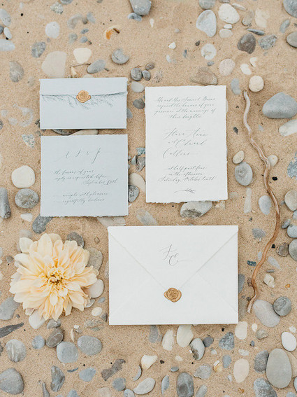 Organic seaside wedding inspiration Inspiration