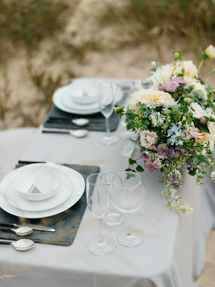 Organic seaside wedding inspiration Inspiration