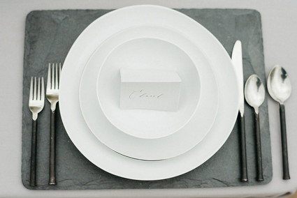 Simple white plates