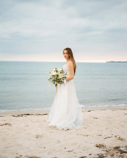 Organic seaside wedding inspiration Inspiration