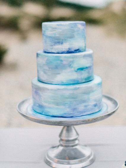 Watercolor wedding cake