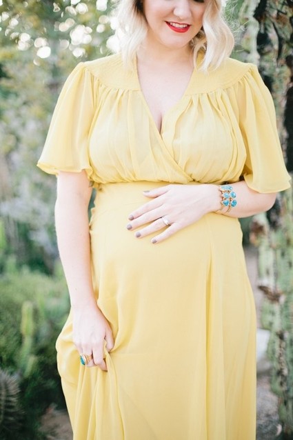 Cactus garden maternity photos