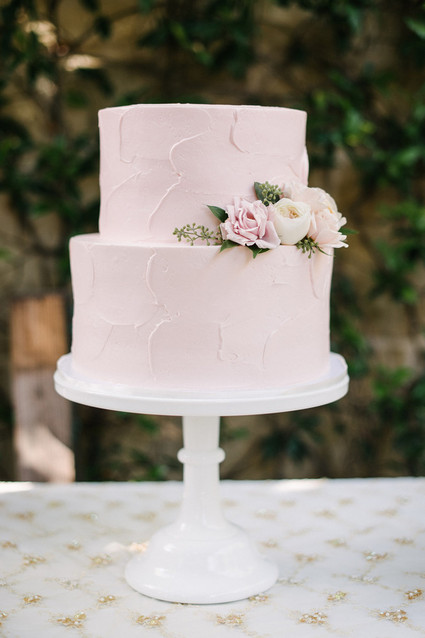 Blush wedding cake