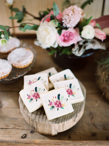 bohemian floral cookies