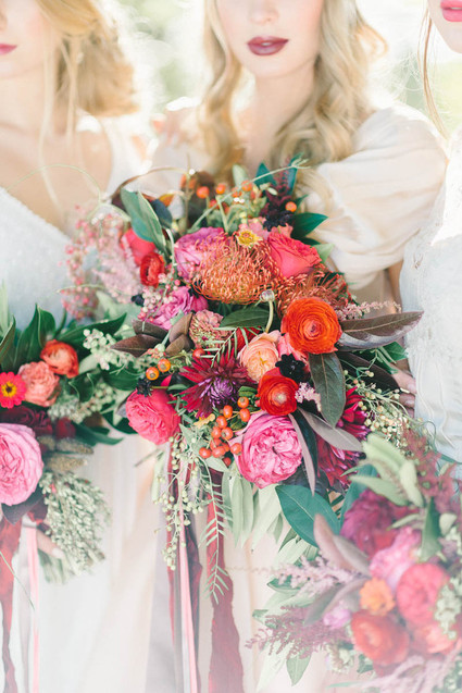 Jewel toned bridal bouquet