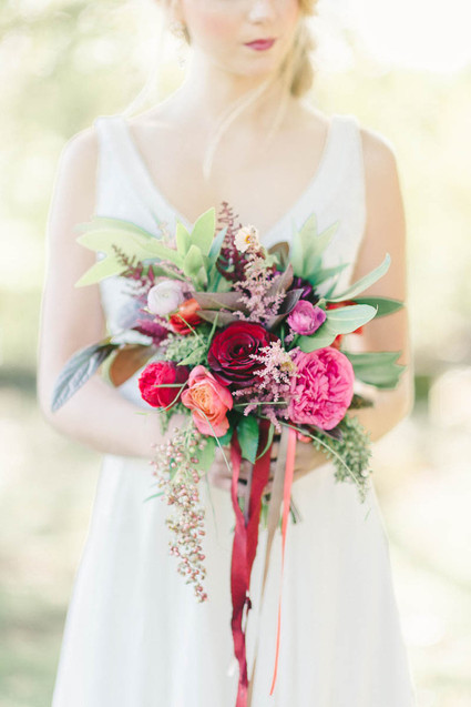 Jewel toned bridal bouquet