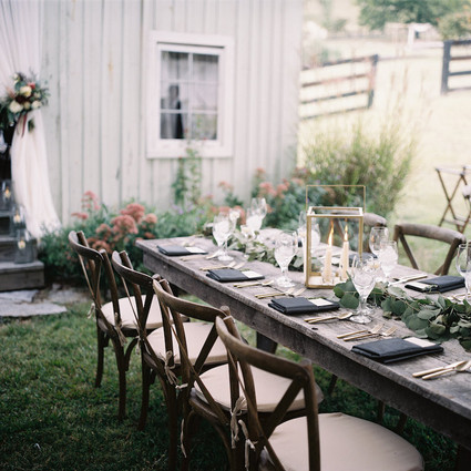 Rustic fall wedding tablescape