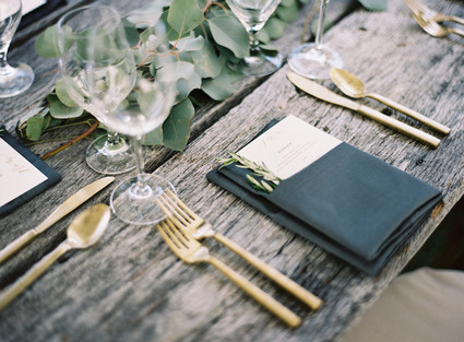 Rustic fall place setting