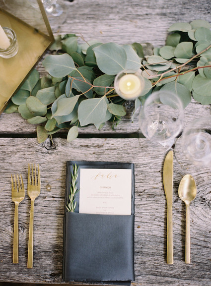 Rustic fall place setting