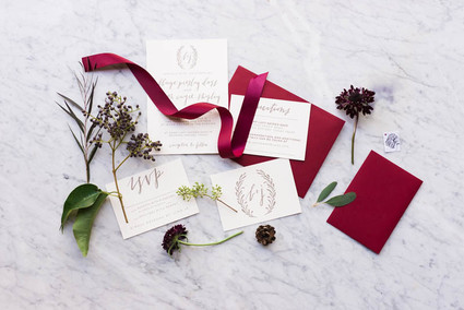 Autumn wedding invitation suite