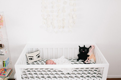 glamorous black and white girls nursery