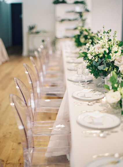 Classic white floral baby shower Inspiration