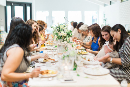 Classic white floral baby shower