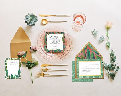 Palm leaf invitations Inspiration