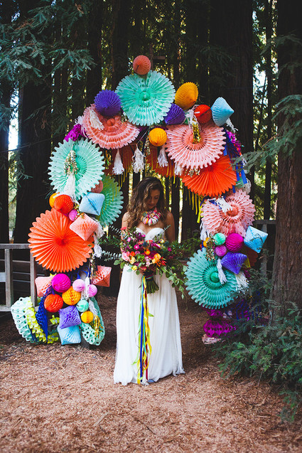 Colorful DIY woodsy wedding