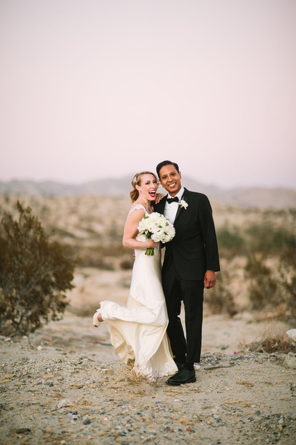 Desert wedding portrait