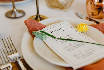 Wedding menu