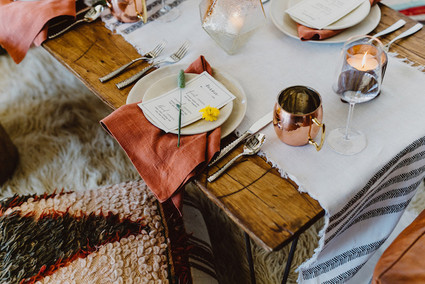 Bohemian place setting Inspiration