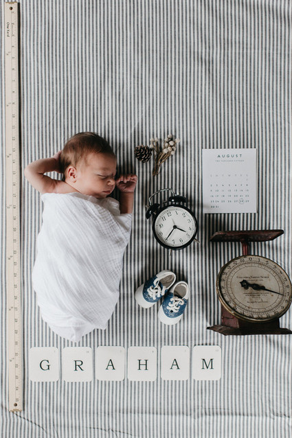 Vintage boys birth announcement