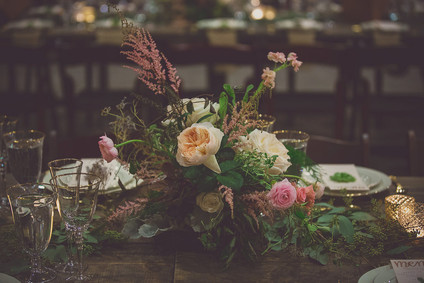 Whimsical wedding florals