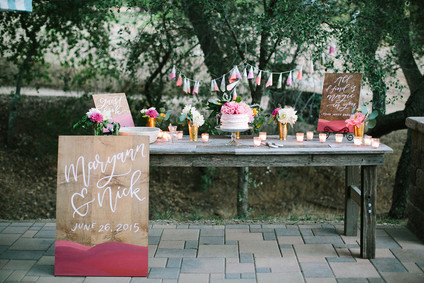 Rustic wedding signage