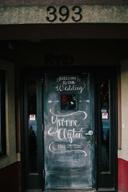 Chalk wall signage