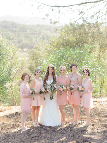 Pink bridemaid dresses