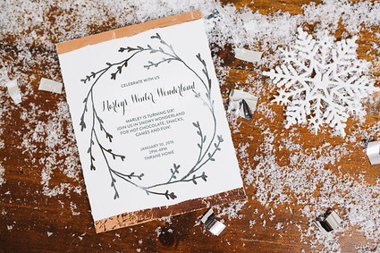 winter birthday invites Inspiration