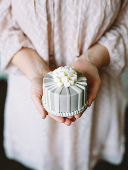 tiny grey cake