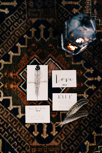 Moroccan bohemian wedding invitations