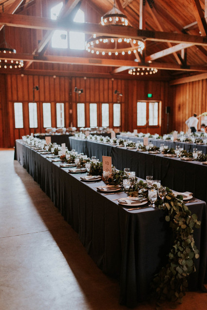 Barn wedding reception