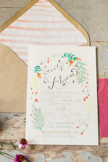 DIY summer wedding invitations