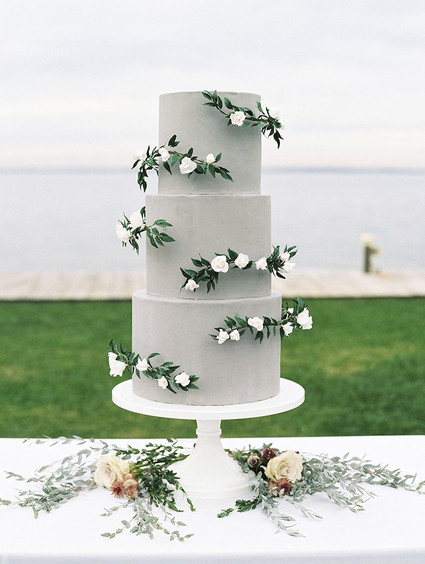 Grey wedding cake