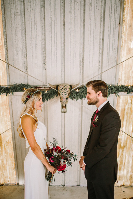 Romantic equestrian wedding ceremony