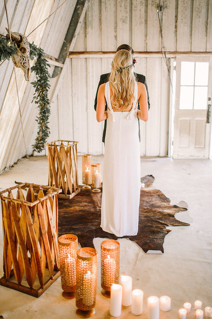 Romantic equestrian wedding ceremony