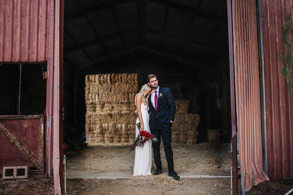Romantic equestrian wedding portrait