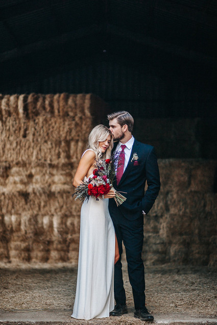 Romantic equestrian wedding portrait